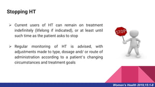 step by step guide to menopause hormone therapy (MHT) | PDF