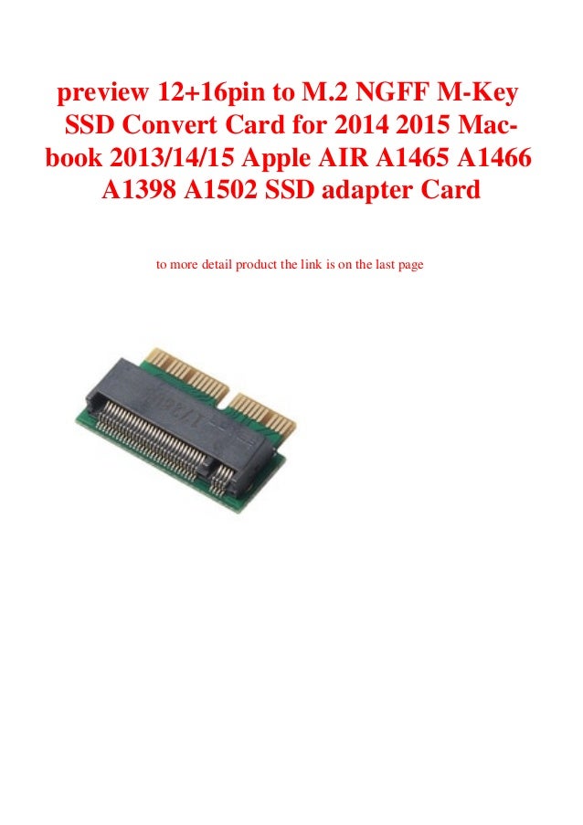 Preview 12 16pin To M 2 Ngff M Key Ssd Convert Card For 2014 2015 Mac
