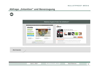 Abfrage „Intention“ und Bevorzugung

Welches Angebot finden Sie attraktiver?

Alle Antworten

Issue 1/ 2014

Das DT-Dilemma

56

 