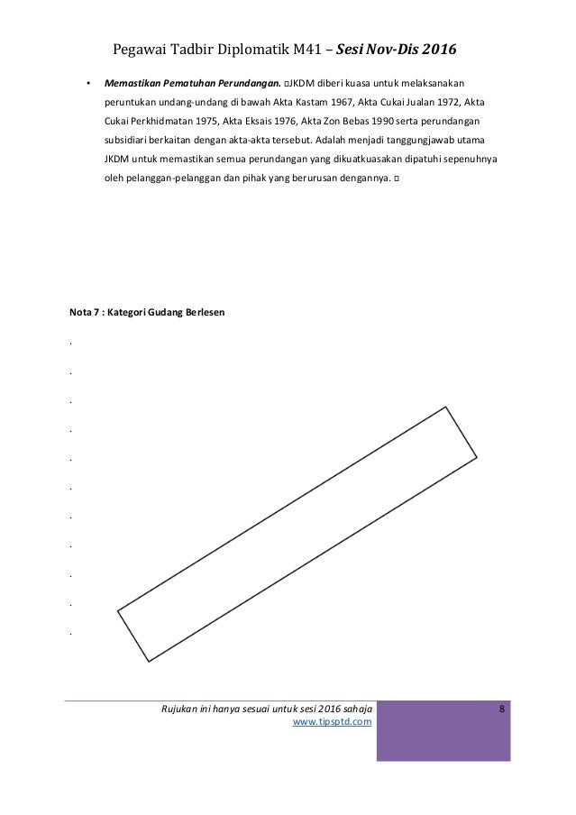 Nota Rujukan PTD 2016 Januari