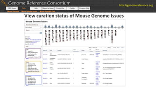 View curation status of Mouse Genome Issues
http://genomereference.org
 