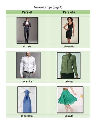 La Ropa Pdf Preview la ropa 1 | PDF