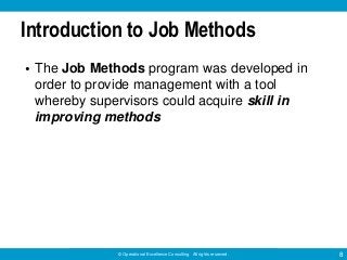 Training Within Industry (TWI): Job Methods Program by Operational Excellence Consulting