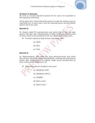 A Practical Guide on Pharmacovigilance for Beginners - Preview pages | PDF