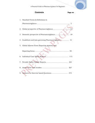 A Practical Guide on Pharmacovigilance for Beginners - Preview pages | PDF
