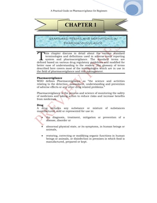 A Practical Guide on Pharmacovigilance for Beginners - Preview pages | PDF