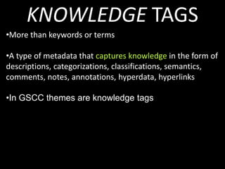 What we are looking for is an elegant set of pedagogical patterns that result from the culling and codification of practice across multiple faculty teaching that can be reproduced anywhere not just under special circumstances.GSCC Digital Story January 2009 