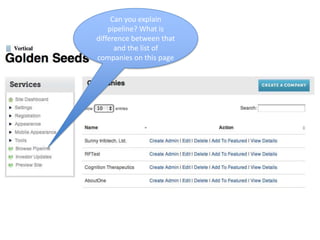 Can you explain
    pipeline? What is
difference between that
      and the list of
companies on this page
 