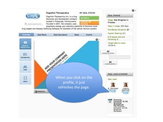 When you click on the
    profile, it just
 refreshes the page.
 