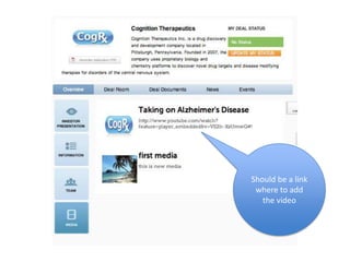 Should be a link
 where to add
   the video
 