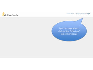 I get this page when I
click on the “offerings”
    tab on homepage
 