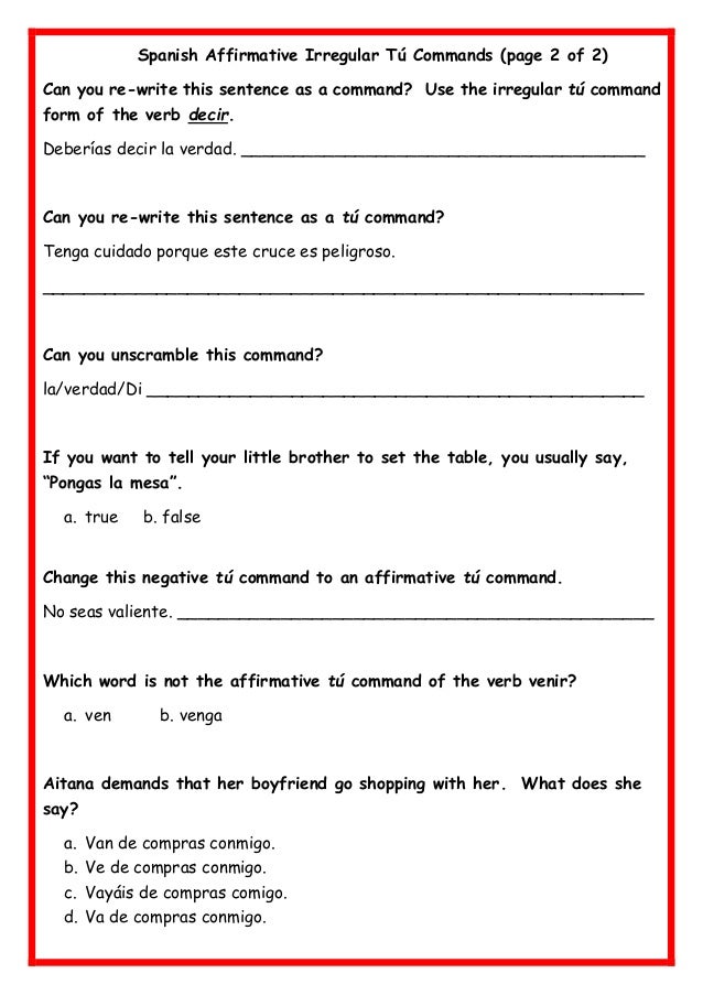 tu commands