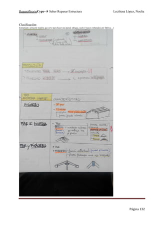 RepasoPrevioCype- Saber Repasar Estructura Leciñena López, Noelia
Página 132
Clasificación:
Entramado.-armazón madera que sirve para hacer una pared, tabique, suelo ( huecos rellanados por fábrica…)
 