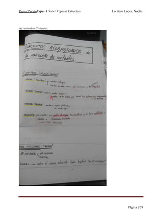 RepasoPrevioCype- Saber Repasar Estructura Leciñena López, Noelia
Página 209
Aclaratorios Cortantes:
 