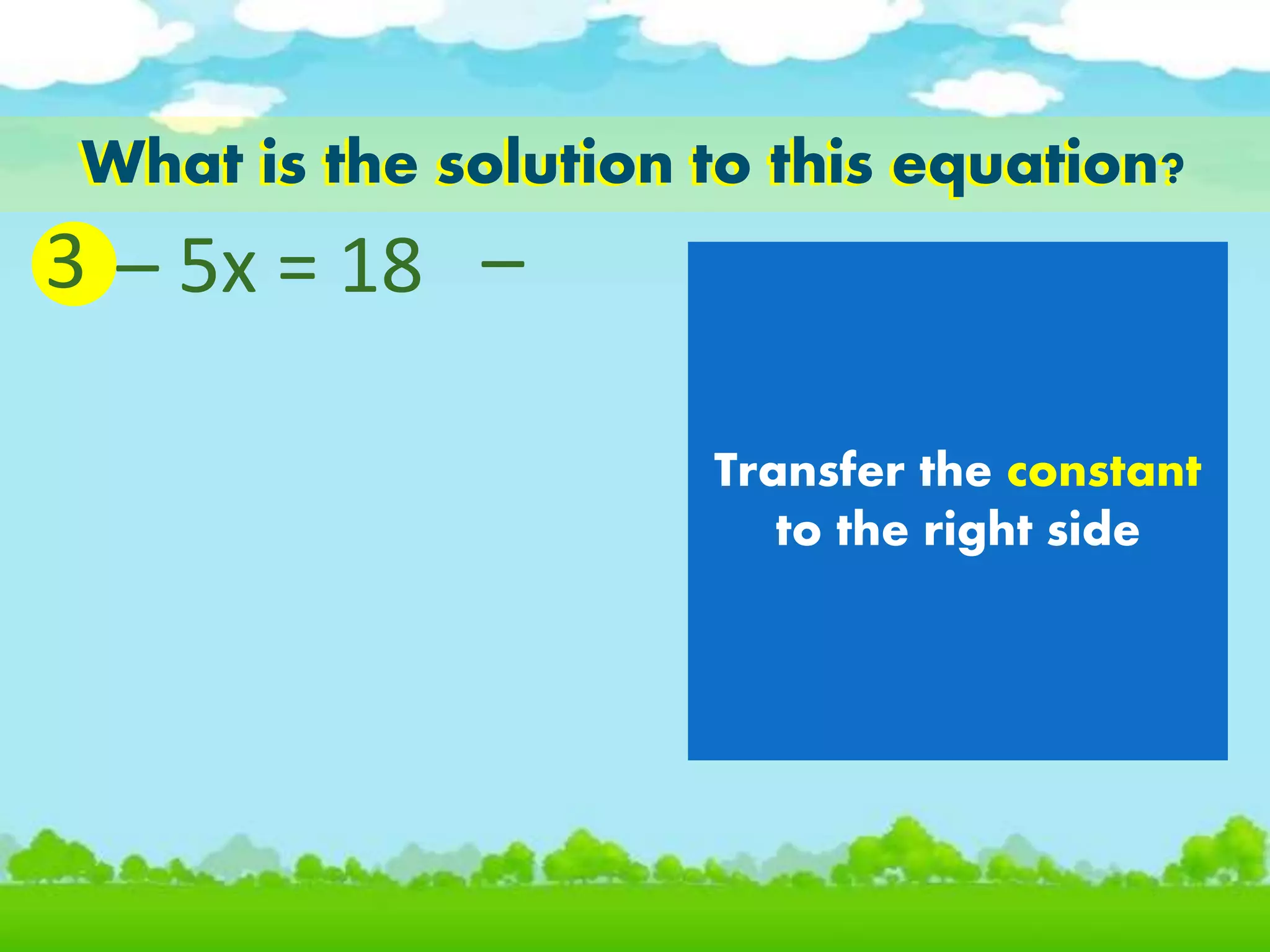 Solving Linear Equations - GRADE 8 MATHEMATICS | PPTX