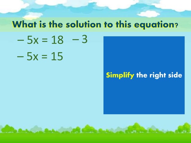 Solving Linear Equations - GRADE 8 MATHEMATICS | PPTX | Physics | Science