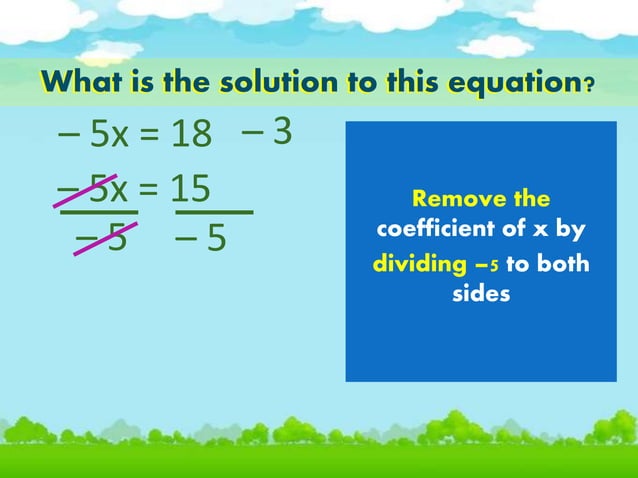 Solving Linear Equations - GRADE 8 MATHEMATICS | PPT