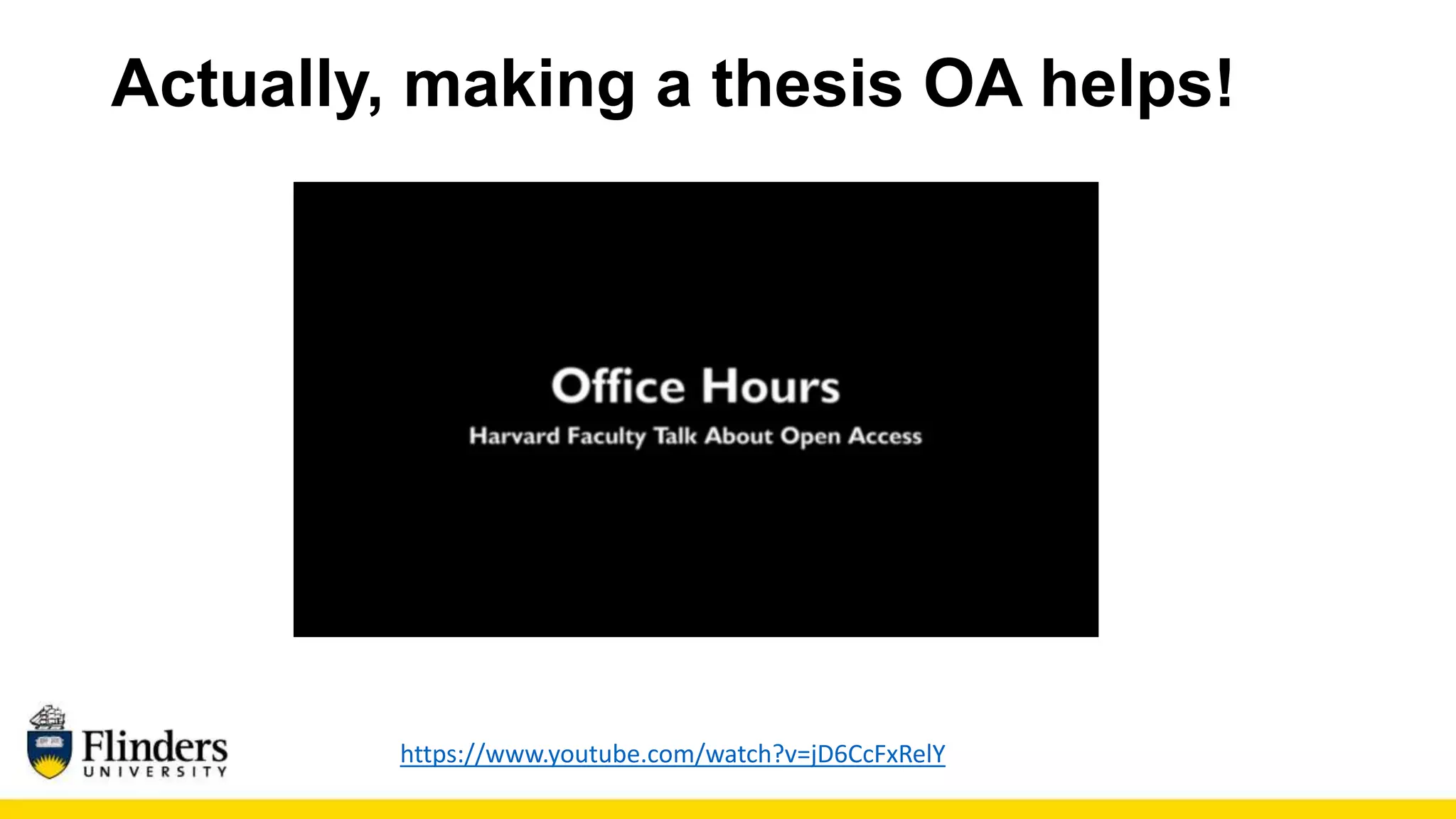 Actually, making a thesis OA helps!
https://www.youtube.com/watch?v=jD6CcFxRelY
 