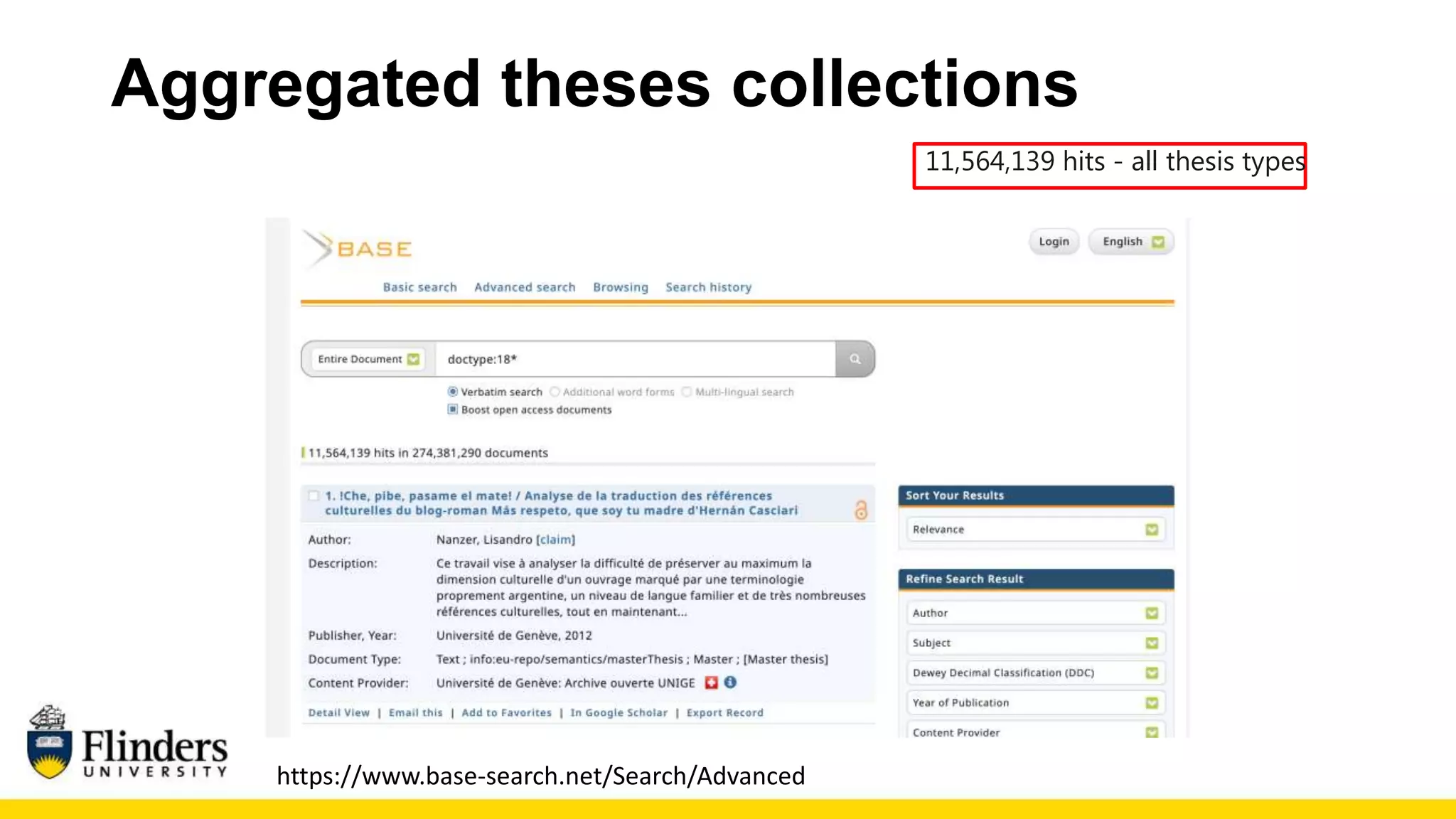 Aggregated theses collections
11,564,139 hits - all thesis types
https://www.base-search.net/Search/Advanced
 