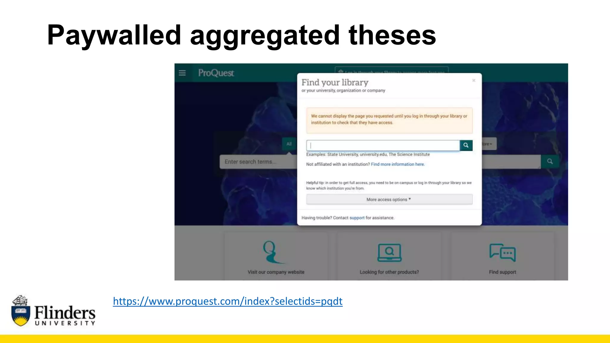 Paywalled aggregated theses
https://www.proquest.com/index?selectids=pqdt
 
