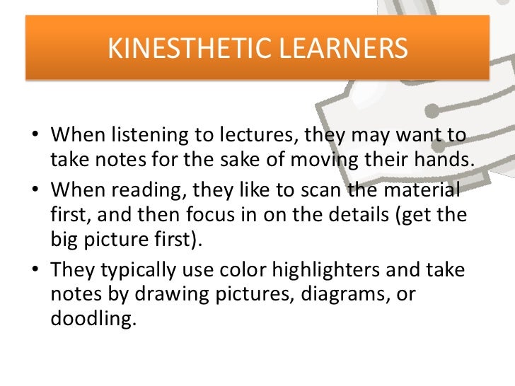 Pre writing and learning styles