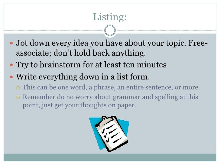 prewriting techniques