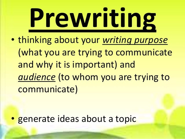 prewriting techniques