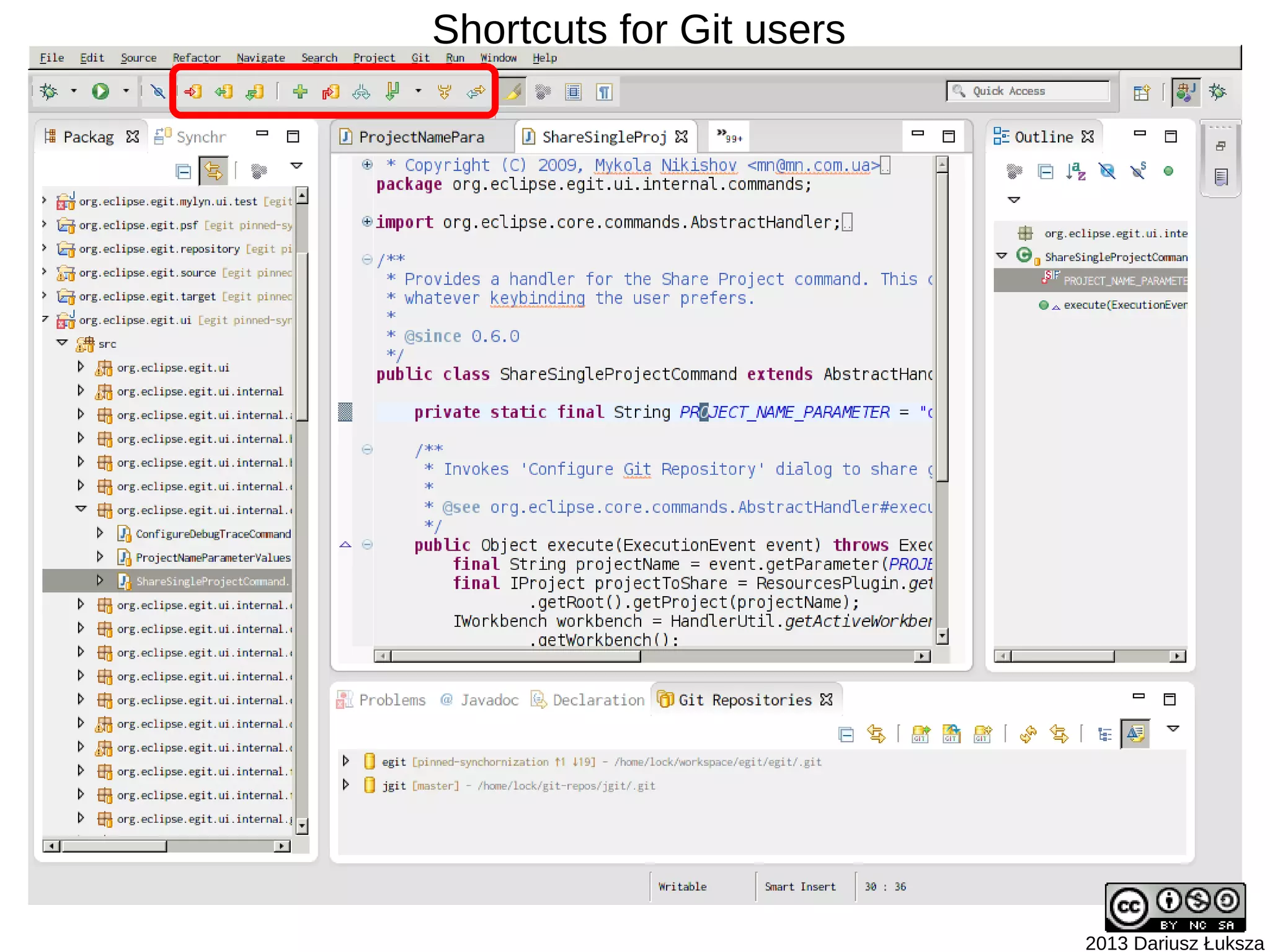 Shortcuts for Git users




                          2013 Dariusz Łuksza
 