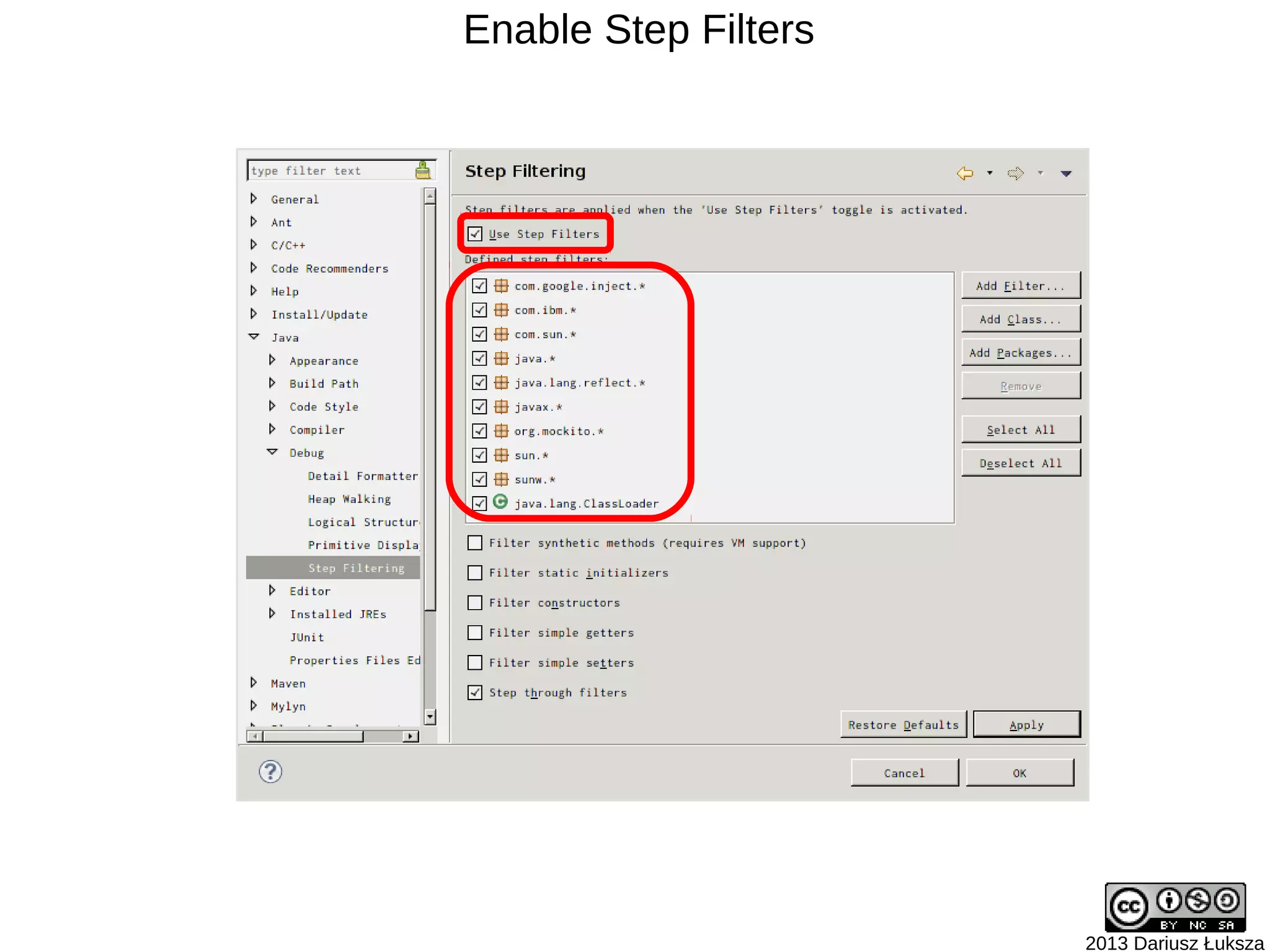Enable Step Filters




                      2013 Dariusz Łuksza
 