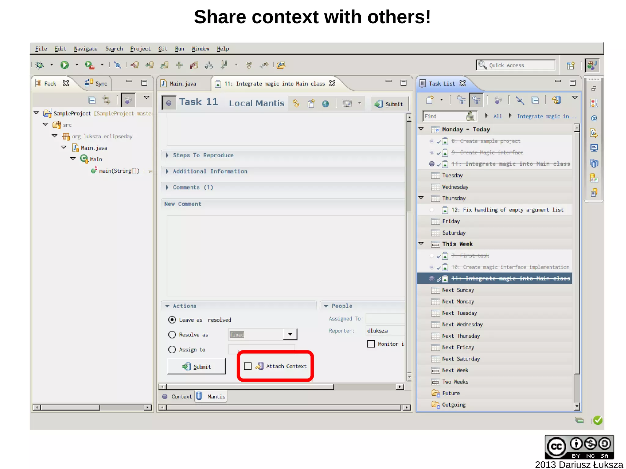 Share context with others!




                             2013 Dariusz Łuksza
 