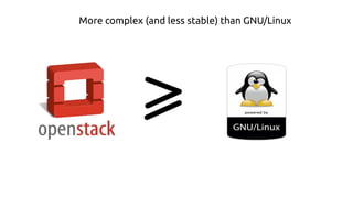 More complex (but less stable) than GNU/Linux
 