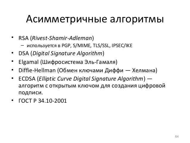 Асимметричное шифрование rsa. Асимметричное шифрование rsa