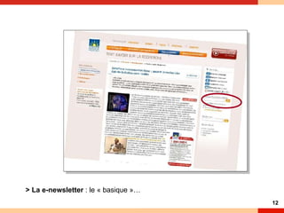 > La e-newsletter  : le « basique »… 