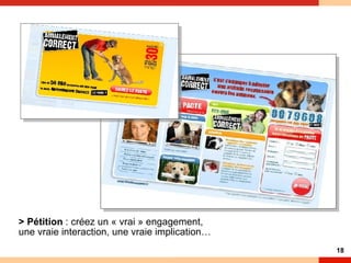 > Pétition  : créez un « vrai » engagement, une vraie interaction, une vraie implication… 