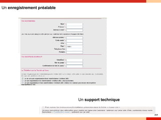 Un  support technique Un  enregistrement préalable 