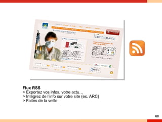 Flux RSS  > Exportez vos infos, votre actu… > Intégrez de l’info sur votre site (ex. ARC) > Faites de la veille 