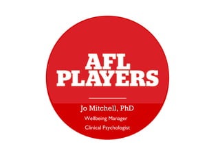 1
Jo Mitchell, PhD
Wellbeing Manager
Clinical Psychologist
 