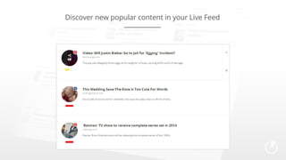 Discover new popular content in your Live Feed

 