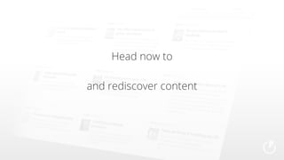 Head now to
www.mediatoolkit.com
and rediscover content

 