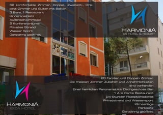 52 komfortable Zimmer, Doppel-, Zweibett-, Drei-
bett-Zimmer und Suiten mit Balkon
3 Bars, 1 Restaurant
Kinderspielplatz
Außenschwimmbad
2 Konferenzräume
Privates Strand
Wasser Sport
Ganzjährig geöffnet




                                                      20 Familien und Doppeln Zimmer
                                  Die meisten Zimmer Zubehör und Annehmlichkeiten
                                                                       sind vorhanden
                                    Einen herrlichen Panoramablick Dachgeschoss Bar
                                                             1 A la Carte Restaurant
                                                         24-Stunden Rezeptionsdienst
                                                       Privatstrand und Wassersport
                                                                           Klimaanlage
                                                                              Parkplatz
                                                                   Ganzjährig geöffnet
 