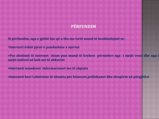 Perfundimi Prezantimi bazat e informatikes | PPTX