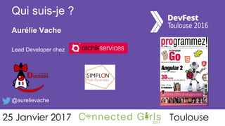 Aurélie Vache
Lead Developer chez
@aurelievache
Qui suis-je ?
25 Janvier 2017 Toulouse
 