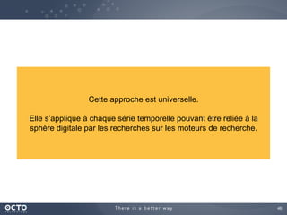 46
Cette approche est universelle.
Elle s’applique à chaque série temporelle pouvant être reliée à la
sphère digitale par les recherches sur les moteurs de recherche.
 