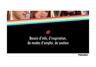 #
Besoin d’info, d’inspiration,
de modes d’emploi, de soutien
#EchosStart
 