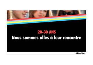 20-30 ANS
Nous sommes allés à leur rencontre
#EchosStart
 