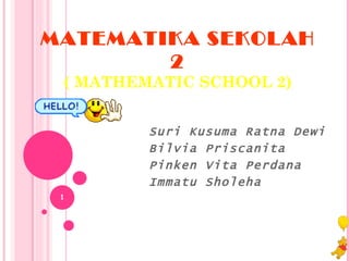 Suri Kusuma Ratna Dewi Bilvia Priscanita Pinken Vita Perdana Immatu Sholeha MATEMATIKA SEKOLAH 2 (  MATHEMATIC SCHOOL 2 ) 