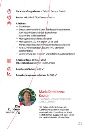 Zelinski Group. Präsentation.