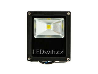 Černý LED reflektor 10W 12V bílá