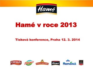 Hamé v roce 2013
Tisková konference, Praha 12. 3. 2014
 