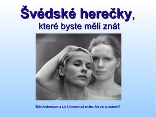 Současné švédské herečky | PPT